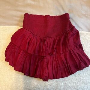 Crimson red skirt